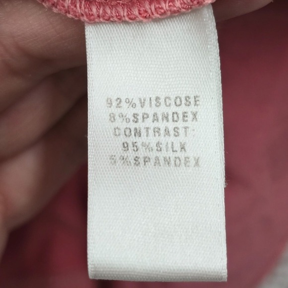 St John Shirt Womens XL Pink Pullover Silk Trim Lightweight Minimalist READ - Picture 5 of 12